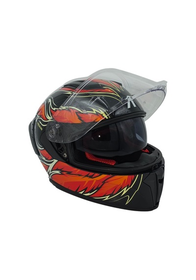 Arwic Çocuk Fullface Motosiklet Kaskı Ar931 Blaze Güneş Vizörlü Ece-r 22.06 Siyah