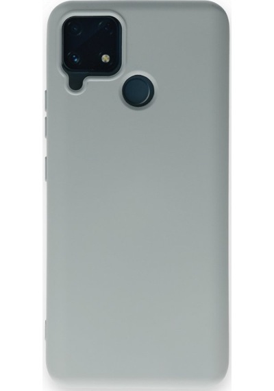 Realme C25 İçi Kadife Kaplı Esnek Silikon Kapak Ryc/ Nano Lansman Buz Mavisi