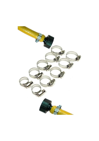 Metal Kelepçe Seti 10 Adet Hortum Boru Sıkma Kelepçesi 18-20-23-25-27 Mm