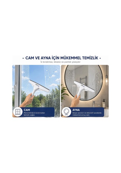 Büyük Cam Sil 33 Cm Profesyonel Silikon Cam Çekçek, Ayna, Duşakabin, Fayans Ve Araç Camı İçin İz Bırakmayan Cam Temizleme Aparatı Çekpas, Mop, Camsil, Çek Pas, Gri Diğer