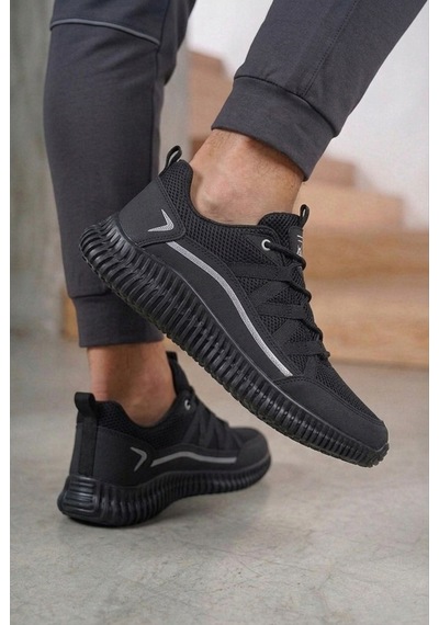 Vojo Zigzag Özel Taban Yürüyüş Koşu Erkek Spor Ayakkabı 267800001904 01 Siyah