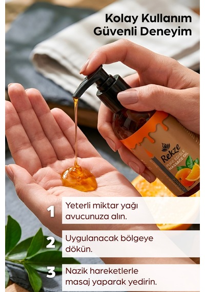 "yenilebilir Portakal Aromalı & Natural Masaj Yağı 120 Ml Doğal Ve Rahatlatıcı Vücut Bakım Yağı" - 300590082