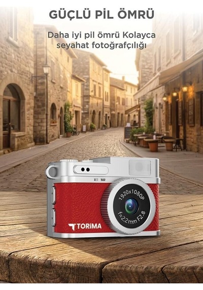 Premium Mini Dijital Kamera 1080p Cmr35 Kırmızı Vlog Video Çekim