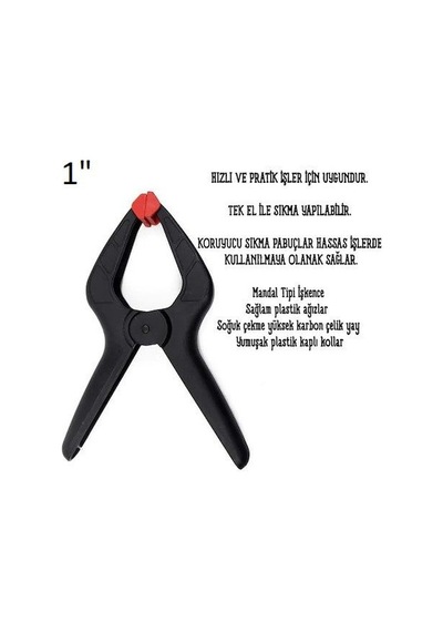 Yaylı Kıskaç Mandal Tip 1'' 25 mm. İşkence