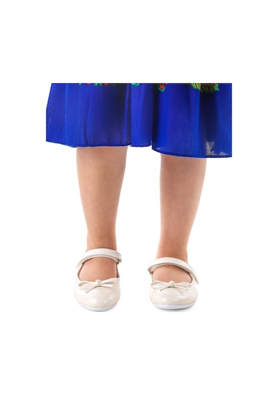 Kiko Kids Fiyonklu Cırtlı Kız Çocuk Babet Ayakkabı 201 Cilt Sedef 001