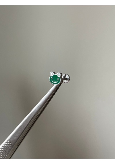 316 L Cerrahi Çelik Şirin Kurbağa Model Labret Dudak Ve Kıkırdak Piercingi Kurbağa Piercing Gümüş - Çok Renkli 316 L Cerrahi Çelik Şirin Kurbağa Model Labret Dudak Ve Kıkırdak Piercingi Kurbağa Piercing Gümüş - Çok Renkli