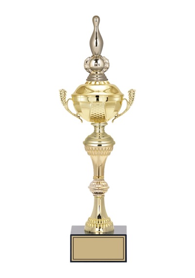 Odak Kupa - Figürlü Kupalar - Bowling / Labut Figürlü Kupalar Fg-062 C - 42 Cm Altın - Beyaz