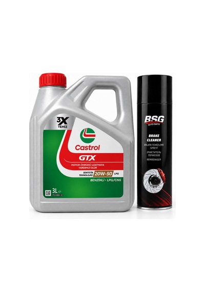 Castrol Gtx Motor Yağı 20w-50 Lpg 3 L + Balata Spreyi 500 ML