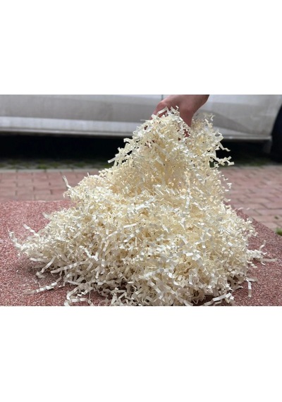 Ekru Z Zigzag Kırpık Kağıt 100 Gr Hediye Kutu İçi Dolgu & Süsleme Malzemesi