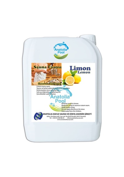 Sauna - Buhar Esansı Limon 5 Lt Anatolıa Pool Sauna Essence Lemon