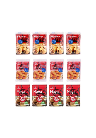 Pakmaya Kabartma Tozu - Vanilya - Instant Maya 12 Li Karma Paket
