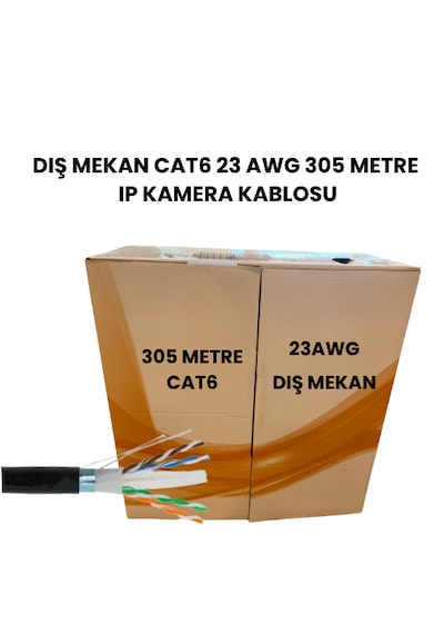 305 Metre Cat6 23 Awg Dış Mekan İnternet Kablosu