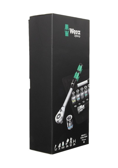 Wera 05004090001 8006 Sc 1 Zyklop Hibrit Cırcır Seti, 1/2 Inç Tah