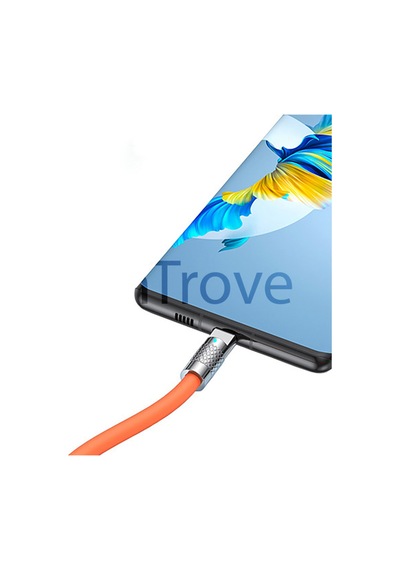 120w Usb To Type-c Yassı Kırılmaz Ezilmez 100cm Şarj Kablosu