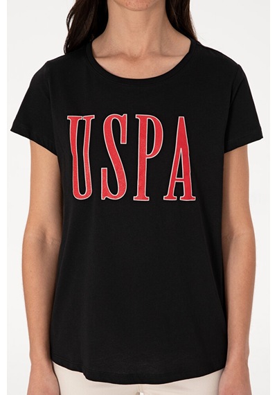 U.S. Polo Assn. Kadın Bisiklet Yaka Tişört 50305842-vr013 Siyah