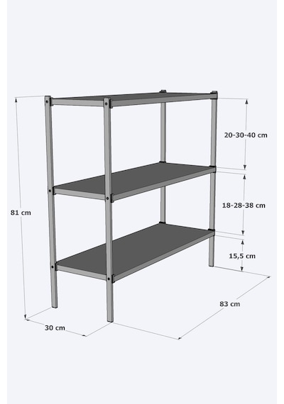 80x30 Ayarlanabilir Raflı Çok Amaçlı Üç Katlı Sehpa Mutfak Organizer Dresuar Kitaplık Raf Konsol Siyah 80x30 Ayarlanabilir Raflı Çok Amaçlı Üç Katlı Sehpa Mutfak Organizer Dresuar Kitaplık Raf Konsol Siyah