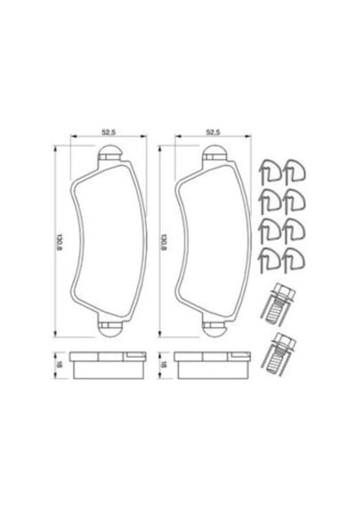 Peugeot 206 1.6 2000-2007 Bosch Ön Balata Netpar23332