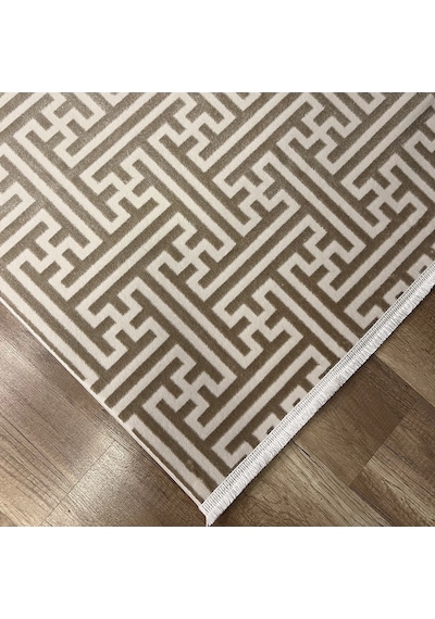 Hoom Rugs Aria 1128 Vizon Pamuk Tabanlı Modern Halı Vizon