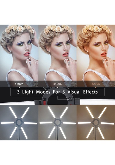 Megalux Yıldız Led Profesyonel Fotoğraf Video Youtuber Tiktoker Fenomen Çekim Sütüdyo Işığı