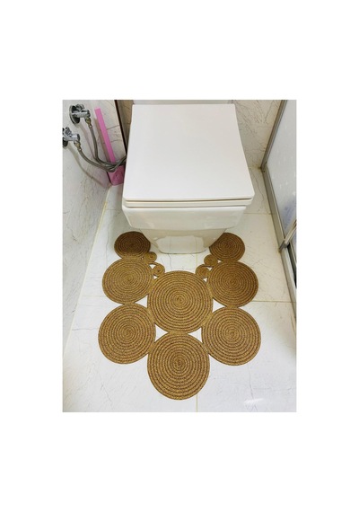 Jüt, Hasır, Paspas, Banyo Paspası, Klozet Önü Paspası, Klozet Paspas, Çift Taraflı Hasır Hasır