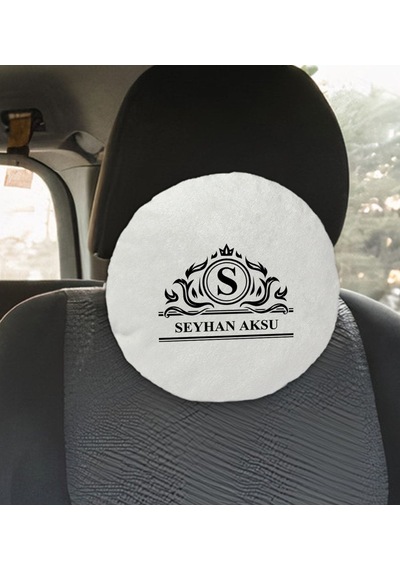 Bk Gift Kişiye Özel İsimli Yuvarlak Araç Koltuk Yastığı-12
