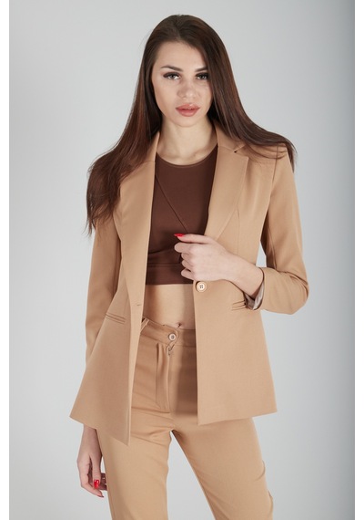 Feminist Camel Klasik Yaka Ceketli Takım 0106309.09 Camel