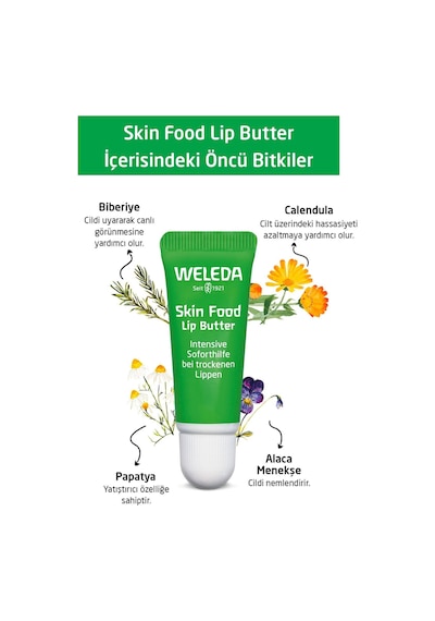 Noreva Weleda Skin Food Organik Besleyici Dudak Balmı 8 ML