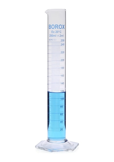 Cam Mezür 250 Ml - Uzun Form - Mavi Skala