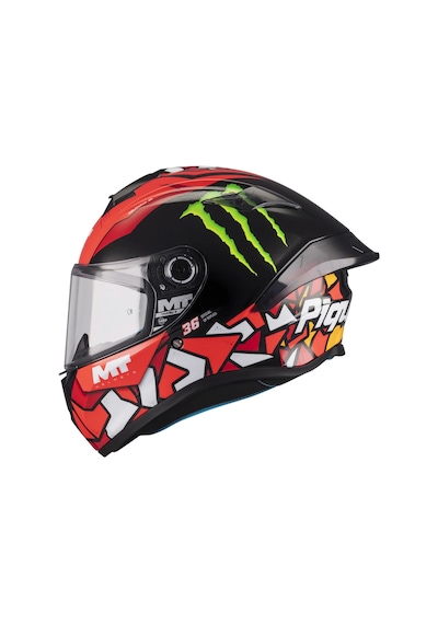 Mt Helmets Targo S Piqueras B5 Kapalı Kask Kırmızı - Siyah