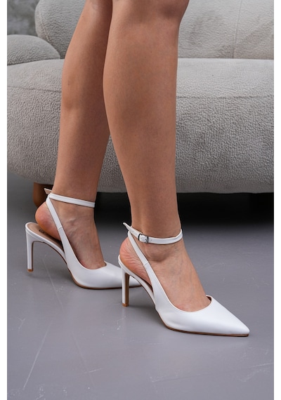 Kadın Topuklu Stiletto Ayakkabı Beyaz