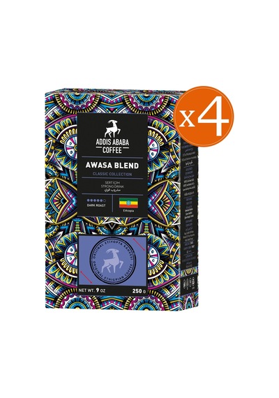 Addis Ababa Coffee Premium Barista Awasa Blend Kahve 4 x 250 G