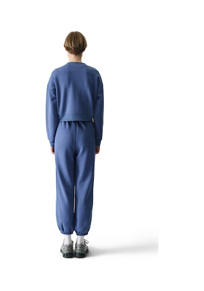 Penti Mavi İpeksi Dokunuş Silky Touch Kontrast Detaylı Bisiklet Yaka Sweatshirt