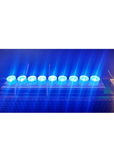 20 Cm Wallwasher Led Bina Dış Duvar Aydınlatma Boyama Mavi Işık Gri