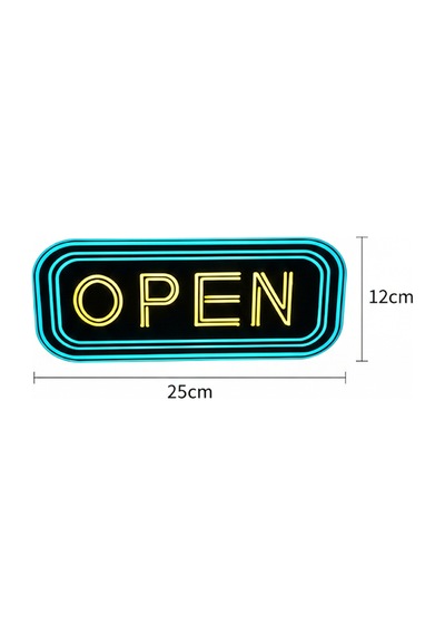 Open / Açık Tasarımlı Dekoratif Aydınlatma Mavi-sarı 25x12cm 603-1