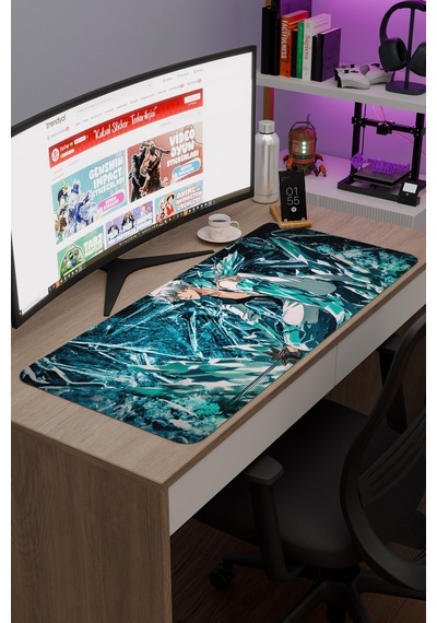 Bleach Anime V4 - 90x40 Xxl Gaming Kauçuk Kaymaz Taban Mouse Pad Fare Altlığı