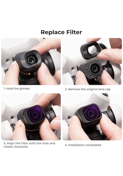 K&f Concept Djı Mini 4 Pro İçin NDND4 + ND8 + ND16 Filtre Seti