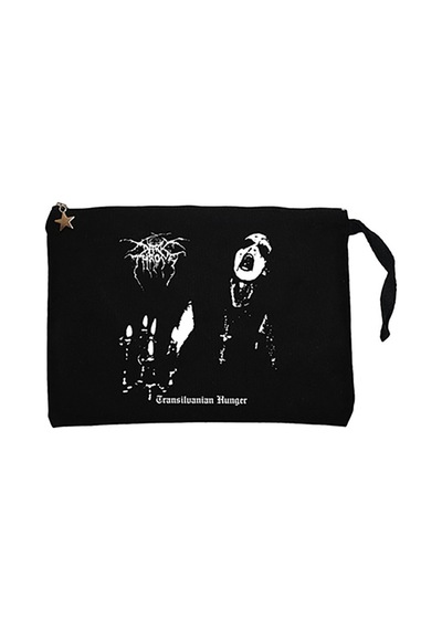 Darkthrone Transilvanian  Siyah Clutch Cüzdan / El Çantası Siyah