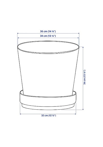 Åkerbär Bitki Taşıyıcı, 31 Cm, İçeri/dış Mekan/galvanizli Aahşap