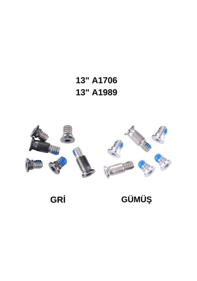 Macbook Pro 13inç A1706 A1989 İle Uyumlu Kapak Vidaları Screw Touchbarlı Model 52212041
