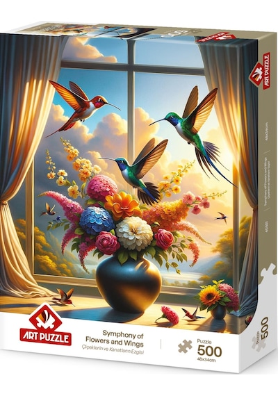 Art Puzzle Çiçeklerin Ve Kanatların Ezgisi 500 Parça Puzzle