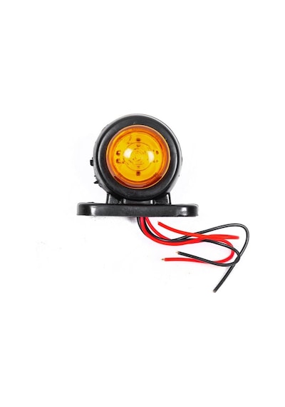 Ahmet Otomotiv Mini Takoz Tek Ledli Sarı-kırmızı Renk 12v-24v