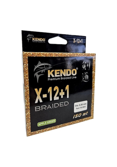 Kendo X-12+1 Braided 150m Apple Green Örgü İp 0,14mm 0,14mm