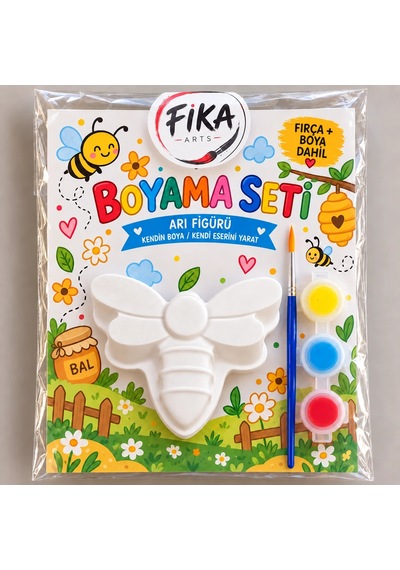 Sevimli Arı Figürü Taş Tozu Boyama Seti