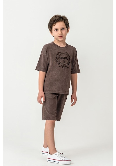 U.S. Polo Assn. U.s. Polo Assn Erkek Çocuk Bermuda 2'li Takım Çikolata-2530 Kahverengi