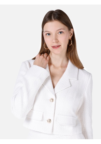 Colins Beyaz Kadın Ceket Cl1067520 Q1.v1 Ofw Beyaz