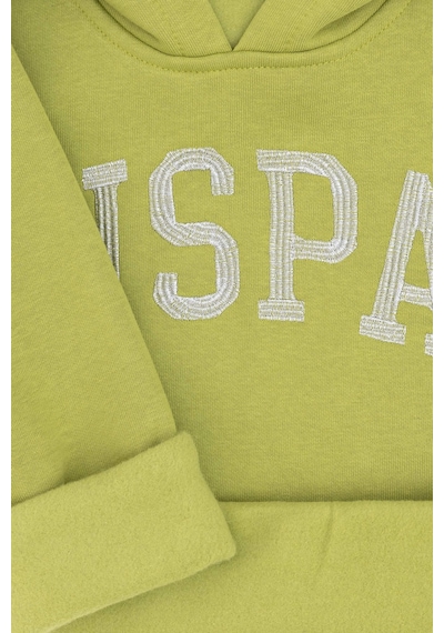 U.S. Polo Assn. Kız Çocuk Fıstık Yeşili Kapüşonlu Basic Sweatshirt 50296388-VR087 U.S. Polo Assn. Kız Çocuk Fıstık Yeşili Kapüşonlu Basic Sweatshirt 50296388-VR087