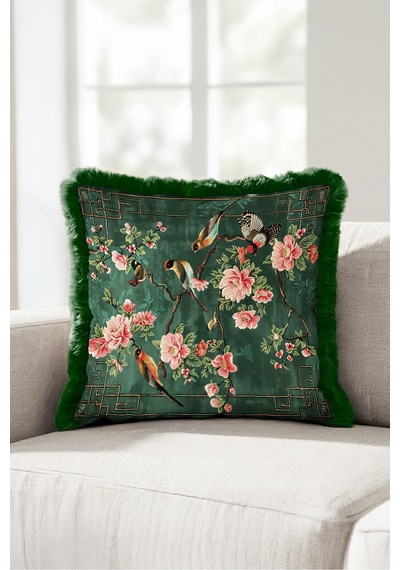 Egzotik Kuşlu Çiçekli Vintage Tasarımlı Saçaklı Yastık Kılıfı - Pembe Gri Püsküllü Kırlent Kılıfı Puslu Sahil Nektar Egzotik Kuşlu Çiçekli Vintage Tasarımlı Saçaklı Yastık Kılıfı - Pembe Gri Püsküllü Kırlent Kılıfı Puslu Sahil Nektar
