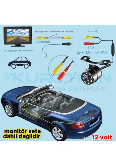 Beyaz Ledli Kelebek Kamera Ledleri Sönmez Sürekli Yanar 12 Volt