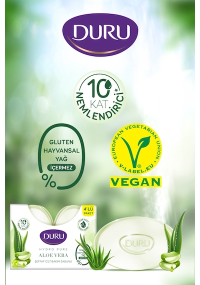 Hydro Pure Aloe Vera 12 Adet Şeffaf Cilt Bakım Sabunu 12x135 Gr Diğer