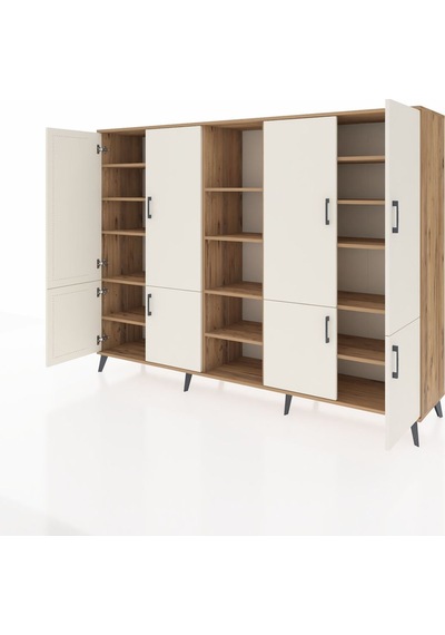 Hyperion Dolap 14 Raflı 8 Kapaklı 220x44x163 Çam-aytaşı/çam Çam-aytaşı/çam Hyperion Dolap 14 Raflı 8 Kapaklı 220x44x163 Çam-aytaşı/çam Çam-aytaşı/çam